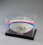 A limited edition rugby ball signed by England's 2003 World Cup winning cap