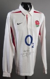 Jonny Wilkinson signed replica England 2003 Grand Slam season rugby shirt,