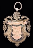 Derbyshire F.A. Senior Cup Final medal 1897-98, gold-mounted silver, in ori