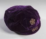 Jesse Pennington purple England v Scotland international cap 1907  This mat