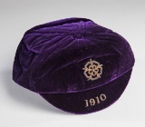 Jesse Pennington purple England v Scotland international cap 1910  This mat
