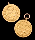 Jesse Pennington pair of George Robey Charity Cup medals, for season 1909-1