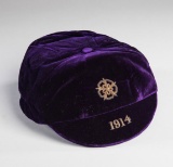 Jesse Pennington purple England v Scotland international cap 1914  This mat