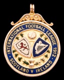 Jimmy Blair's 9ct. gold & enamel Scottish Football League v Irish Football
