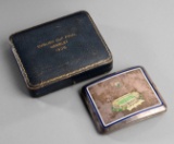 Silver & enamel cigarette case presented to Jimmy Blair of Cardiff City to