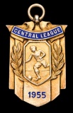 Harry Nuttall Central League representative medal 1955, silver-gilt & ename
