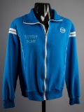 Terry Garbett blue New York Cosmos tracksuit top, transfer printing TERRY,