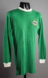 George Best green Northern Ireland No.11 international jersey worn in the m