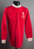 Chris Lawler red Liverpool No.2 jersey worn in the 1971 F.A. Cup Final, lat