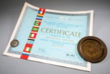 FIFA Certificate awarded to the USSR Football Federation whose National You