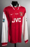 Christopher Wreh: a red & white Arsenal No.12 1998 F.A. Cup Final jersey, u