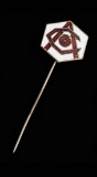 Rare Arsenal FC stick pin bearing the Art Deco style club crest, gilt-metal