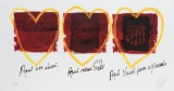 The Art of Pele: Trs Cora›es [Three Hearts], a signed Pele designed artwo