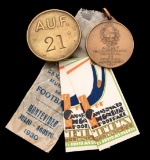 1930 World Cup Uruguayan Football Association lapel badge, inscribed A.U.F.