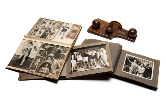 Two 1930s boxing photograph albums, both with a good quantity of period b&w