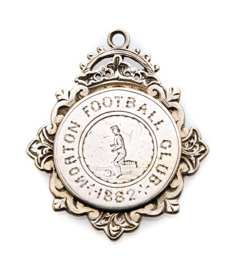 An early Morton Football Club medal dated 1882, silver, engraved with a foo