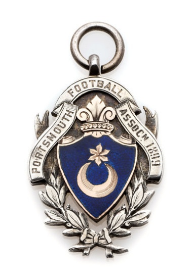 A silver & enamel 1899 Portsmouth Football Association medal, star & cresce
