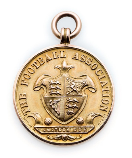 Football Association Amateur Cup runners-up medal season 1905-06, 9ct. gold