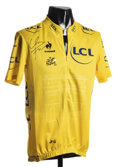 Chris Fromme signed Tour de France replica yellow jersey