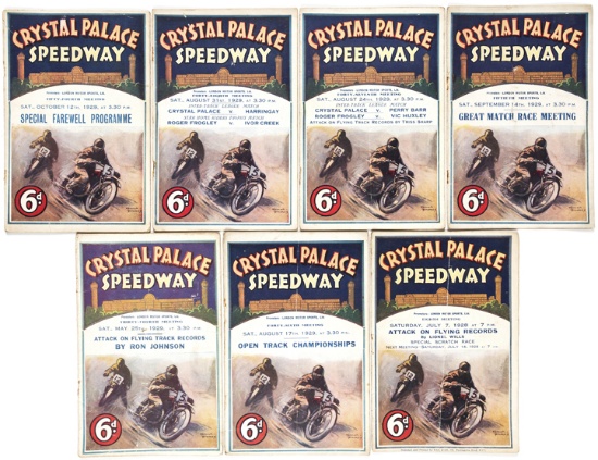 Crystal Palace Speedway Meeting Programmes