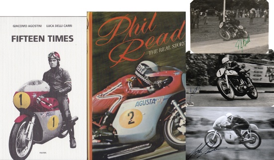 Rider signed biographies and period photographs