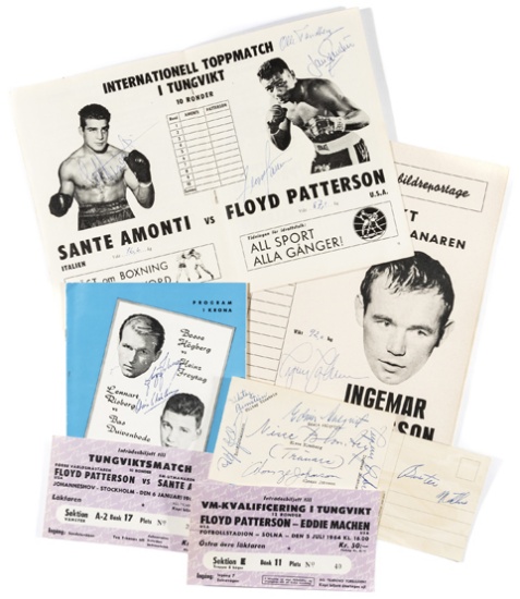 An interesting collection relating to boxing events held in Sweden