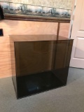 smoked glass display table