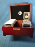 (20) Canadian dollar coins, Brilliant Uncirculated with wood presentation box