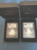 (2) 2014- P Australian Wedge Tailed Eagle 1 oz silver coins, PCGS graded PR70DCAM