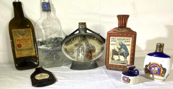 (2) Jim Beam collectors bottles and liquor collectibles