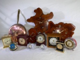 (3) Cypress clocks, Seth Thomas, Howard Miller & other clocks