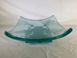 Robert Guenther for Disney - Luna Art Glass signed tray, 19/150, chipped corners on tray & base