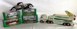 Hess collectible vehicles (Space Shuttle is faded) and car radio