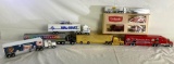 Promotional toy trucks - McDonalds, Budweiser, Havoline, Dunkin Donuts, Walmart and others