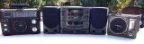 KOSS HG910 boom box & (2) portable radios