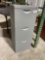 Grey 3-drawer metal filing cabinet