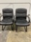 (2) Black vinyl arm chairs