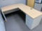 White laminate desk and return