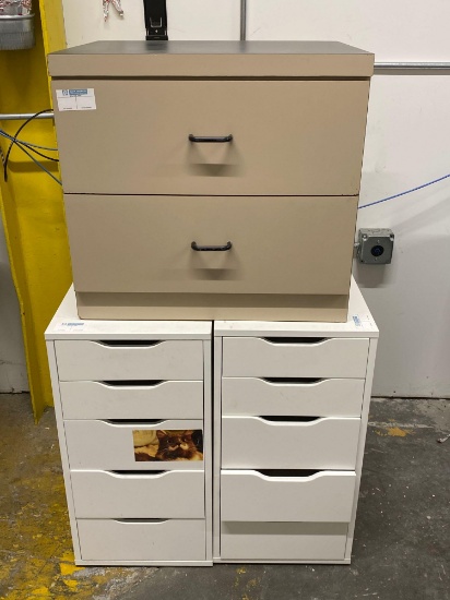 (3) Utility cabinets