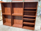 (3) Cherry laminate bookcases 14
