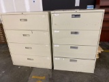 (2) 4-drawer lateral file cabinets