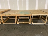(3) Rolling shop tables 8' x 4' x 36