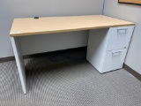 White laminate desk