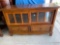 TV stand with sliding glass panel doors 34