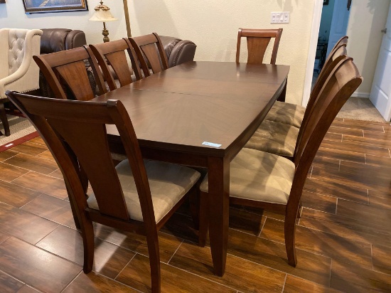 Dining room table 6 1/2' with (8) chairs