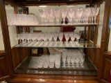 Pressed glass and stemware set of 79 pieces