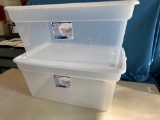 (2) 90 quart storage bins