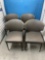 (4) gray chairs