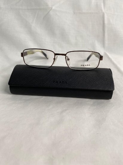 Prada VPR50O brown 52.17.135 women's eyeglass frames