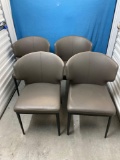 (4) gray chairs